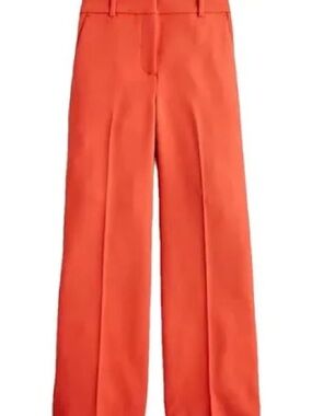 JCrew Sydney Women's Wide-Leg Cropped Trousers Persimmon Size 2